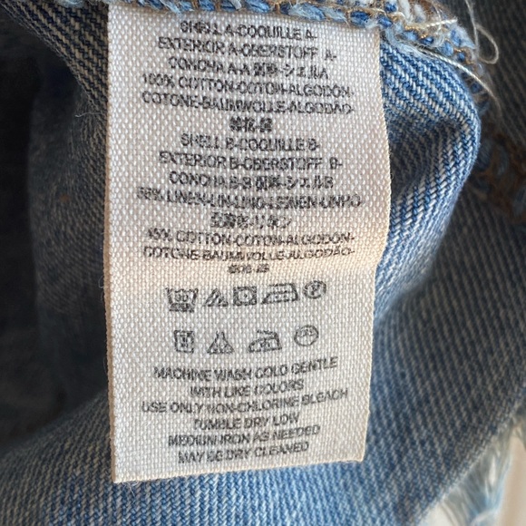 Free People Tire Swing Distressed Denim Mini Skirt Sz 10us - Picture 5 of 9